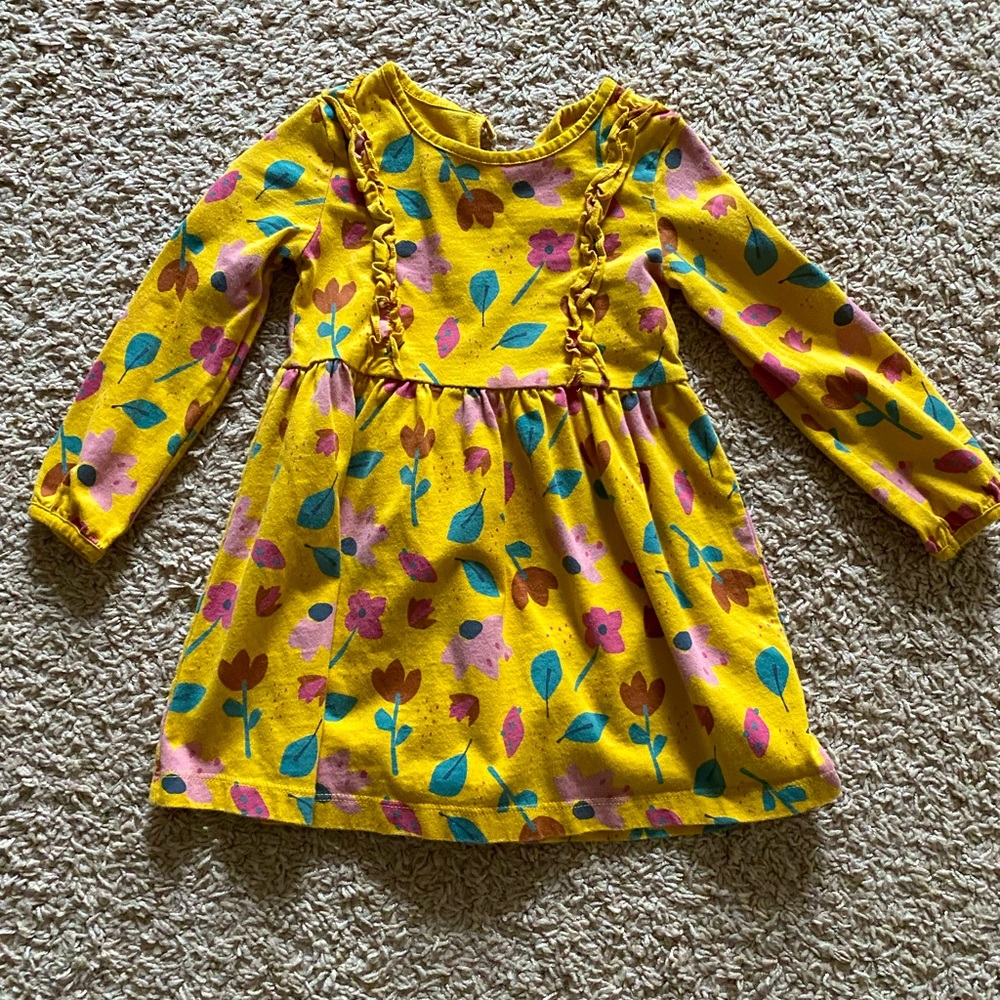 Yellow Toddler Floral Dress